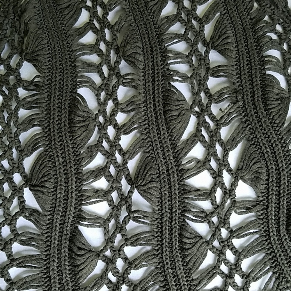 NEW! Boho Olive Crochet Vest, by Maurices, Size S - Picture 3 of 6